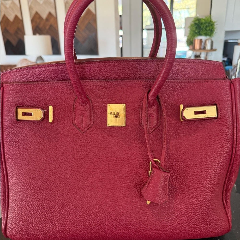 Leather Top Handle tote